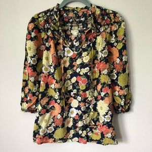 Anthropologie Odille Floral Blouse